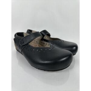 New $130 Aetrex Cheryl Black Leather Sling Back Mary Jane Shoes Women US 11